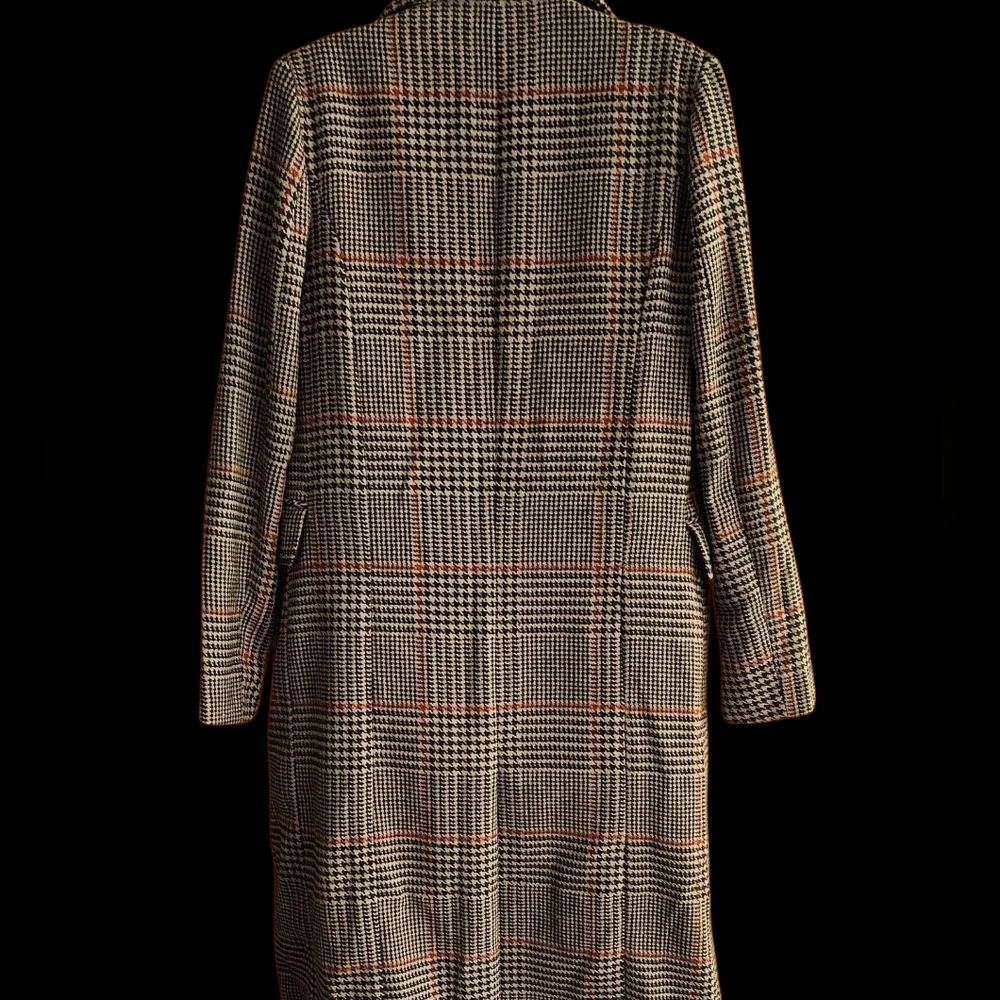 Forever 21 Plaid Pea Coat - Black, Brown, Cream - Picture 2 of 6